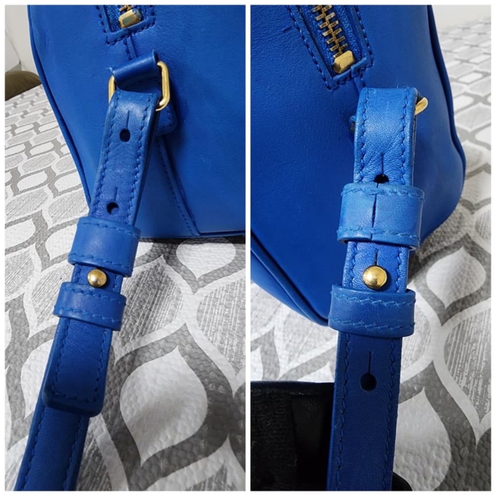 Authentic Saint Laurent Classic Duffle 6 Satchel Bag Blue - Picture 14 of 16